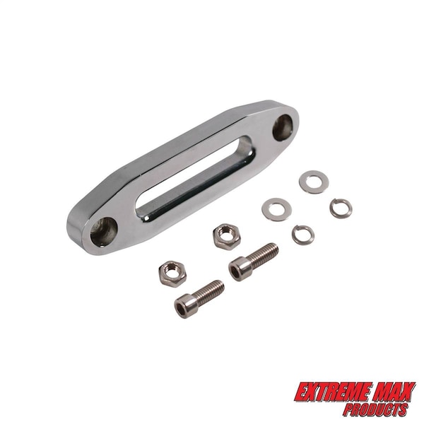 Extreme Max 5600.3096 MAGNA Polished Aluminum Universal ATV / UTV Hawse Fairlead for Synthetic Rope 5600.3096 - main